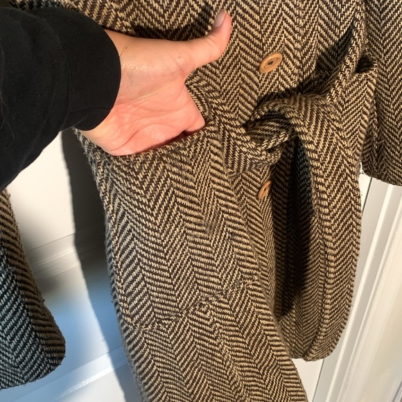 UNITED COLORS OF BENETTON Vintage Brown Houndstooth Jacket - Size 46 (Medium) - Picture 6 of 16